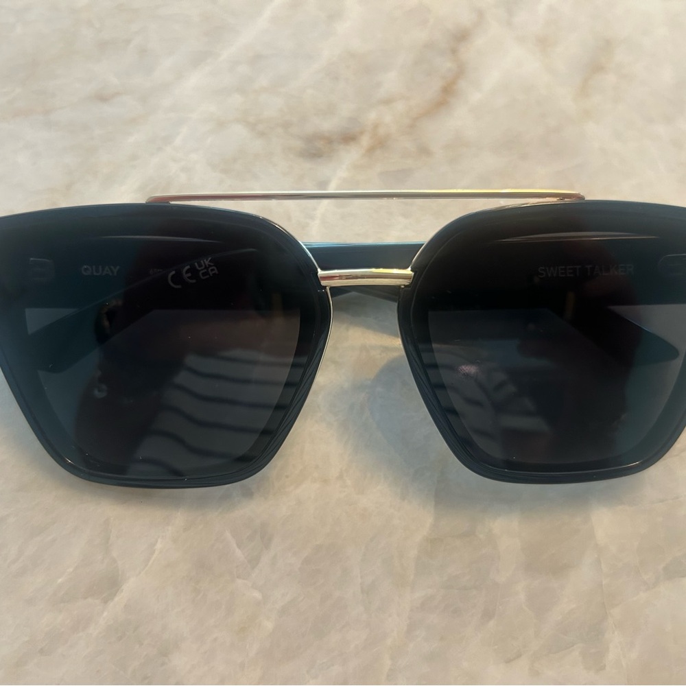 Quay Australia Black and Gold Sunglasses